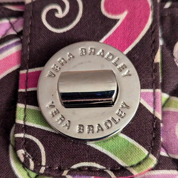 Vera Bradley Turn Lock Wallet clutch Purple Punch - Picture 8 of 8